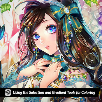 Using the Selection and Gradient Tools for Coloring