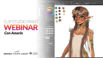 Grabación de Webinar en español - Diseñando personajes fantásticos en Clip Studio Paint con Amarin
