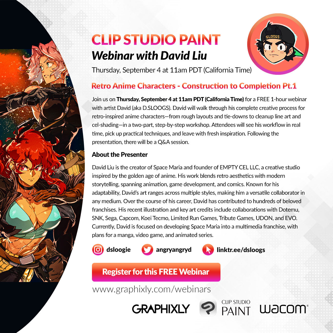 Webinar – Retro Anime Characters - Construction to Completion Pt.1 with David Liu