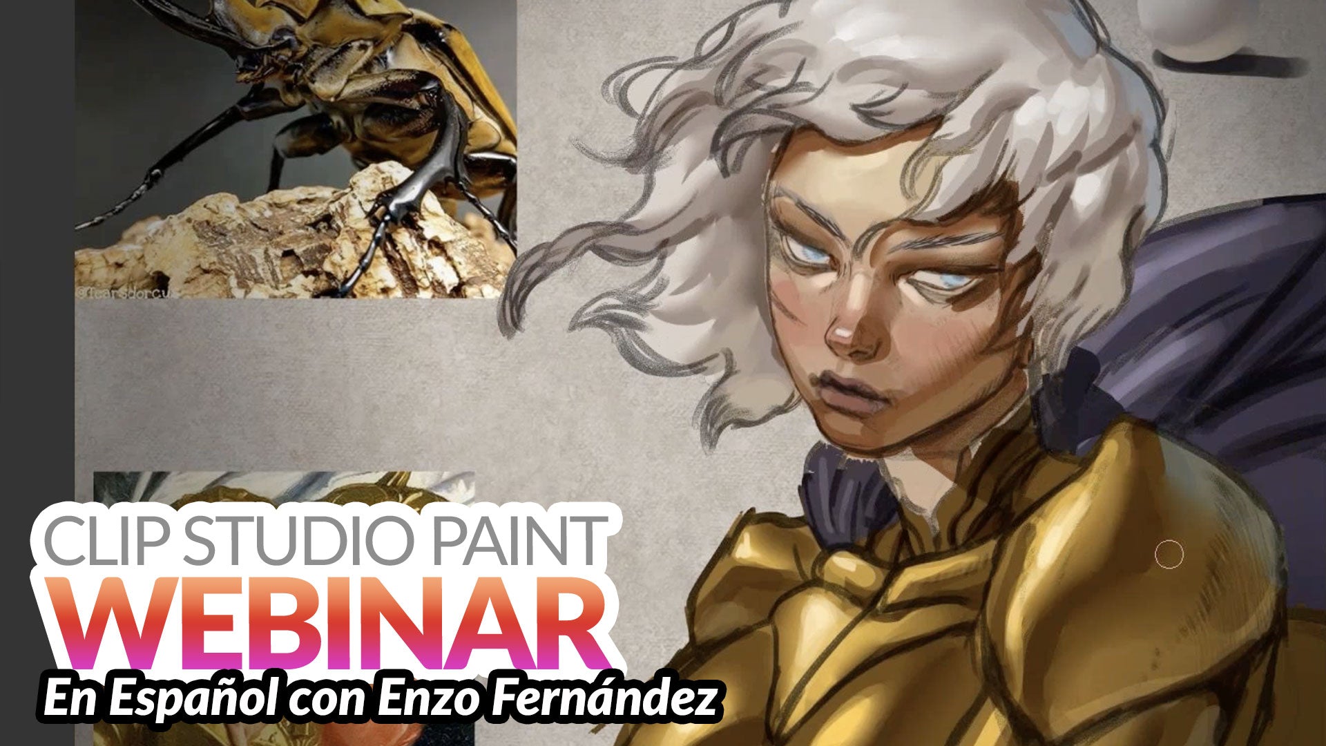 Grabación de Webinar en español - Color y renderizado en Clip Studio Paint con Enzo Fernández