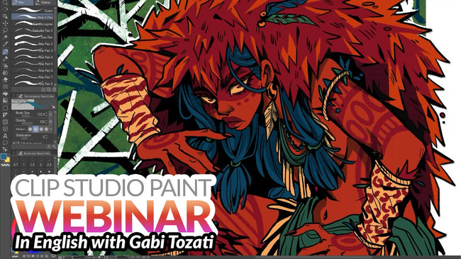 WEBINAR RECORDING – Stylized design & creating composition with color in Clip Studio Paint with Gabi Tozati