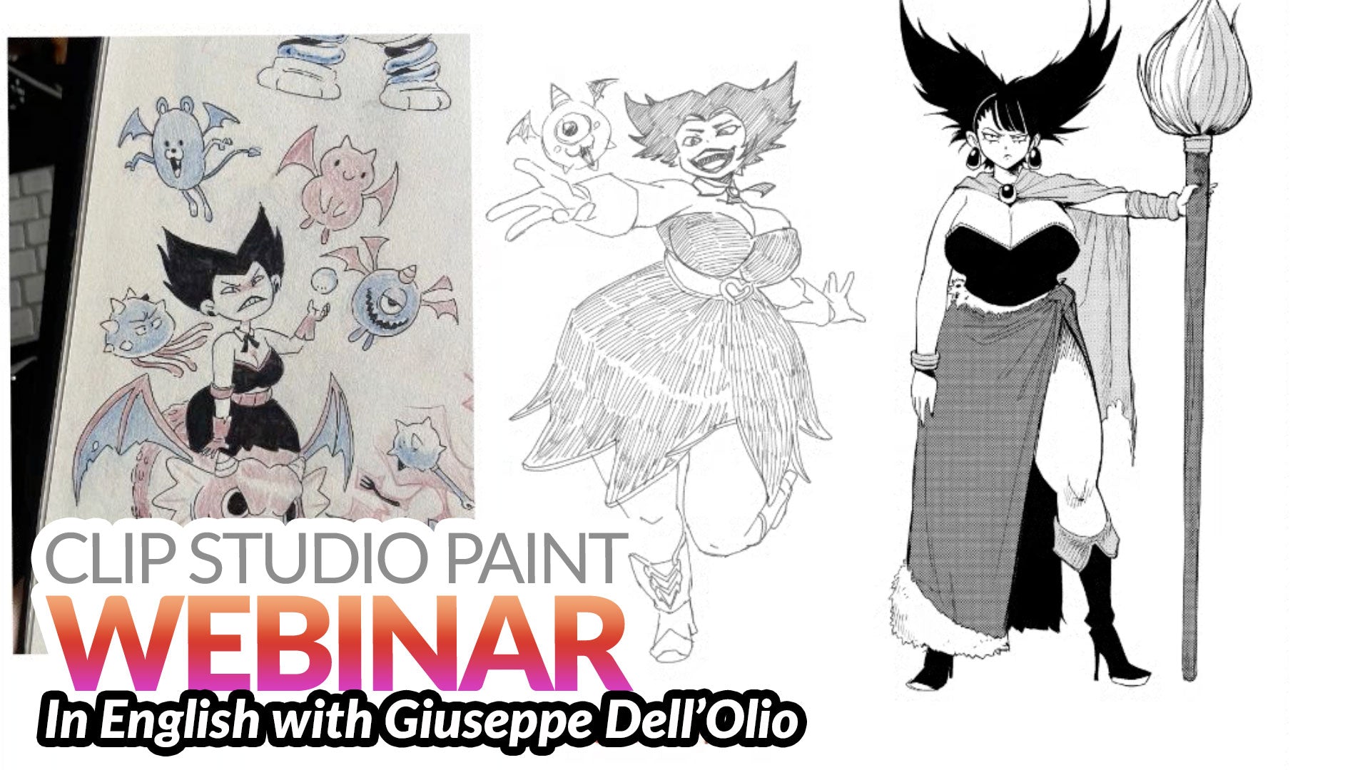 WEBINAR RECORDING – Making Original Characters in Clip Studio Paint with Giuseppe Dell’Olio