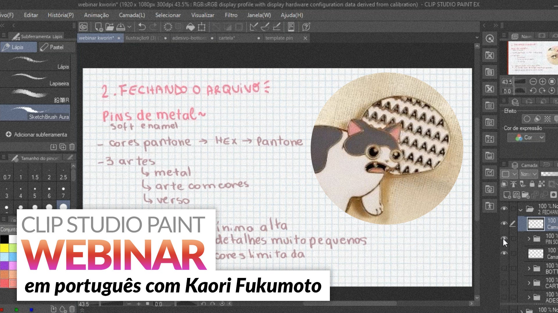 Webinar recording (Portuguese) - Preparando sua arte para seus primeiros produtos no Clip Studio Paint com Kaori Fukumoto