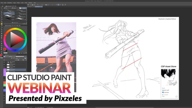 WEBINAR RECORDING – Sketching with References in Clip Studio Paint presented by Pixzeles