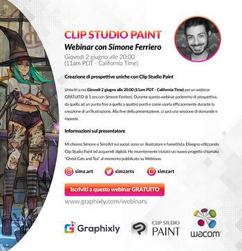 Webinar (Italian) - Creazione di prospettive uniche con Clip Studio Paint con Simone Ferriero