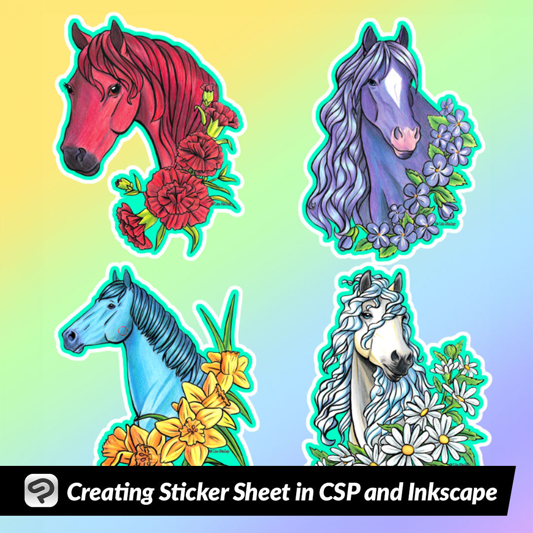 Creating Sticker Sheet in CSP and Inkscape