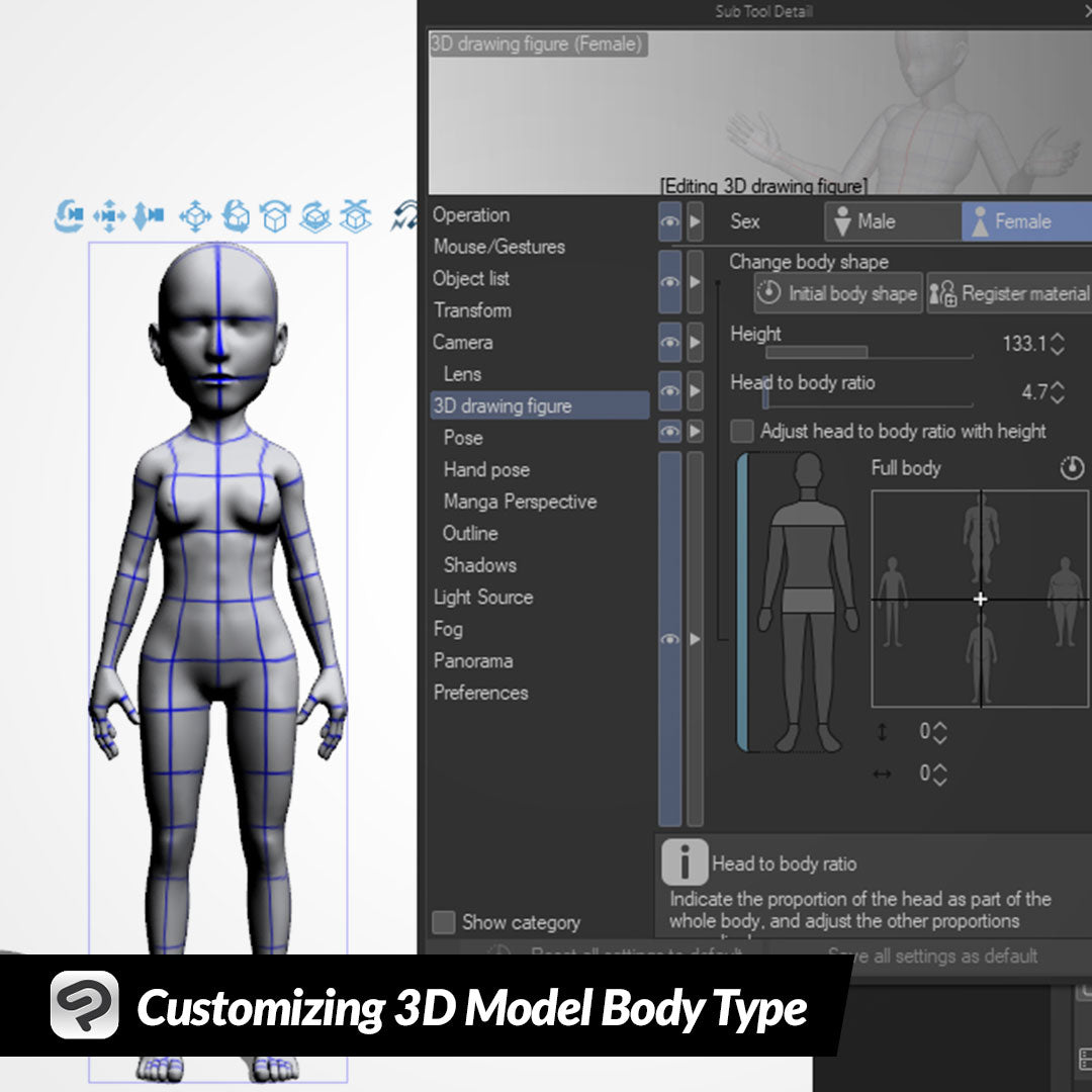 Customizing 3D Model Body Type