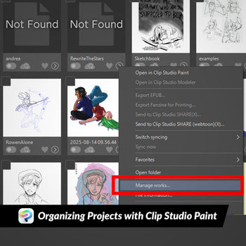 Organizing Projects with Clip Studio