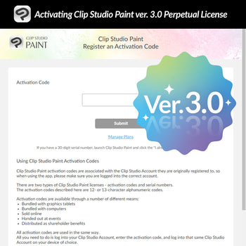 Activating Clip Studio Paint ver. 3.0 Perpetual License