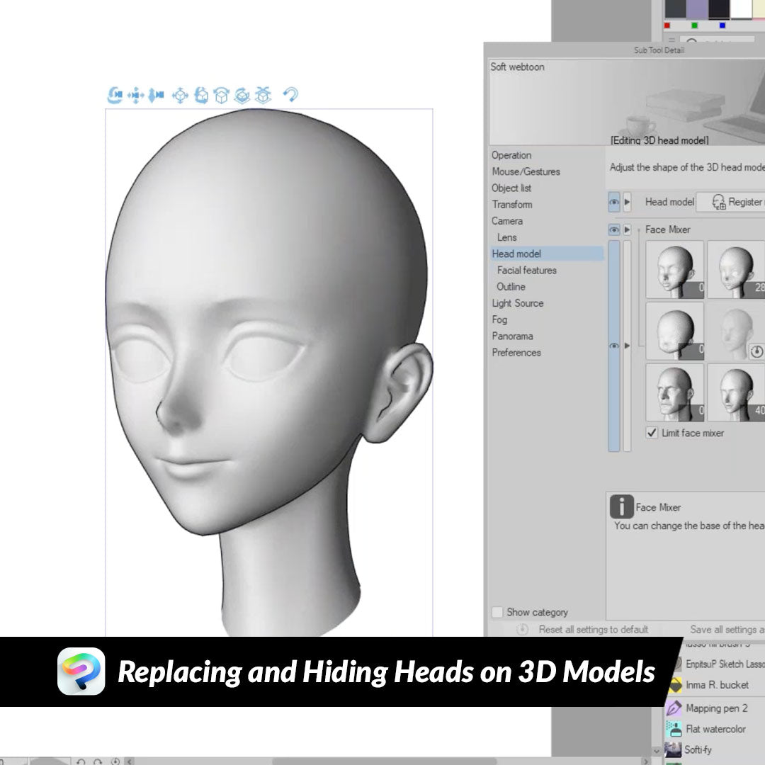 Replacing and Hiding Heads on 3D Models