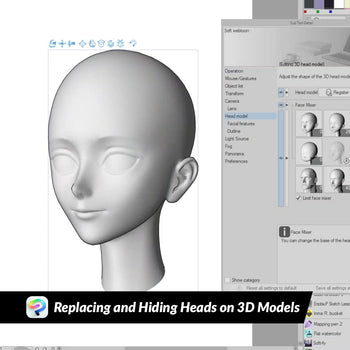 Replacing and Hiding Heads on 3D Models
