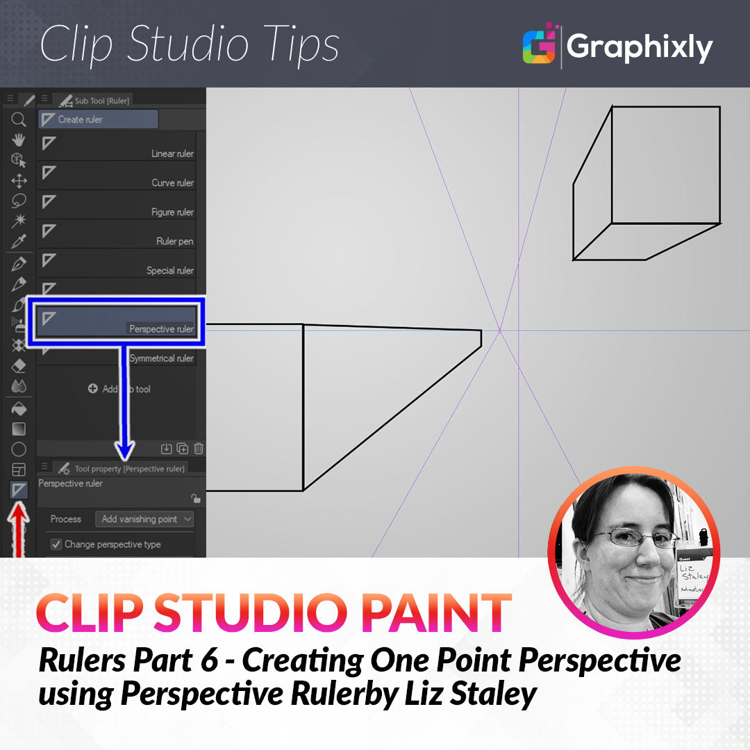 Rulers Part 6 - Creating One Point Perspective using Perspective Ruler