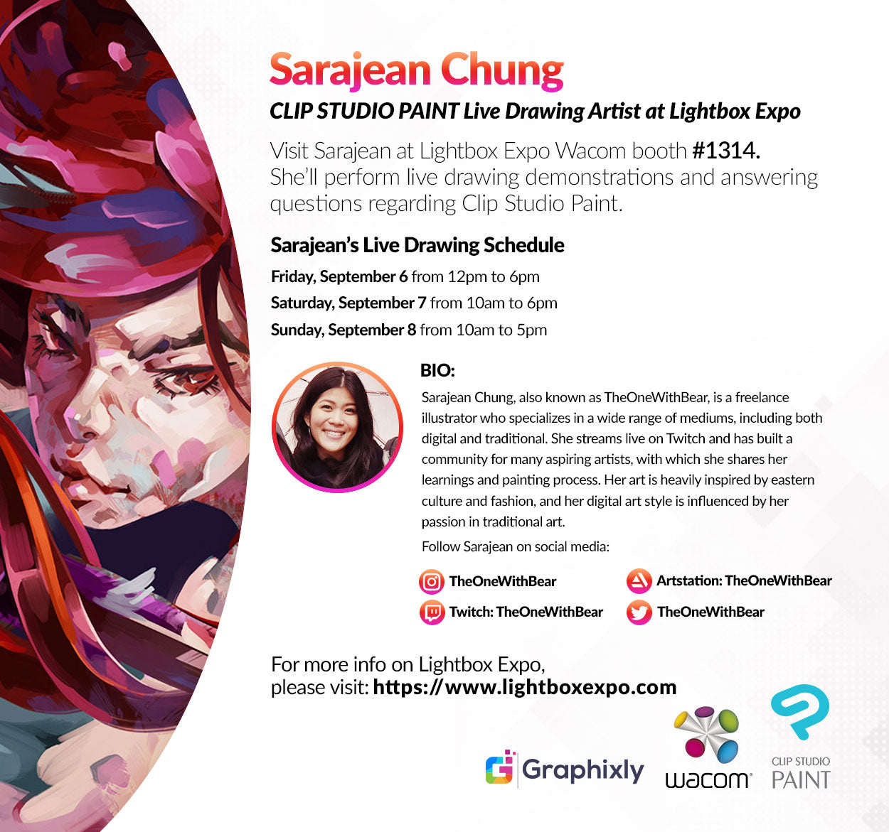 Lightbox Expo - Live Drawing Artist - Sarajean Chung
