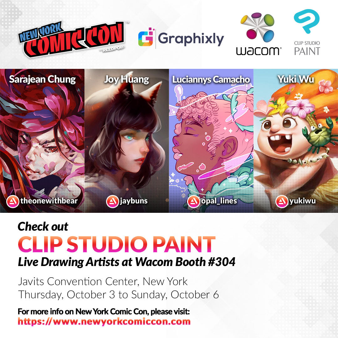 New York Comic Con - CLIP STUDIO PAINT Live Drawing Artists