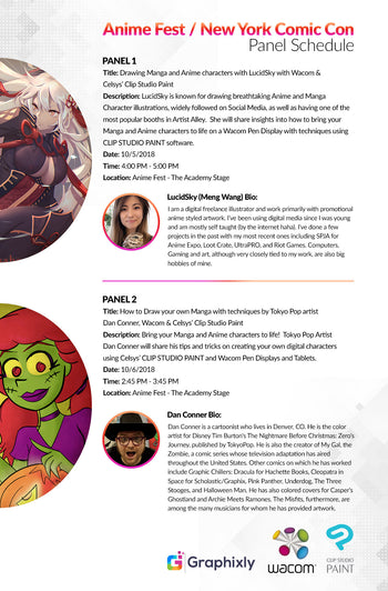 Anime Fest New York Comic Con Clip Studio Paint