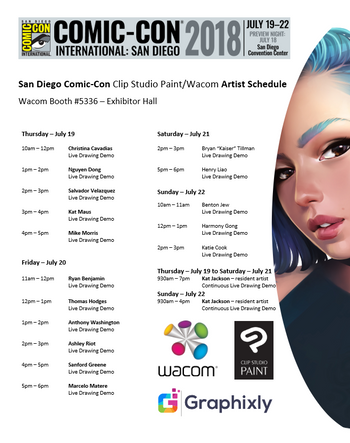 San Diego Comic Con Clip Studio Paint