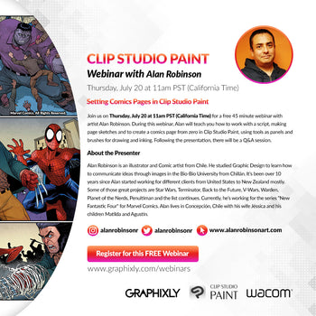 Webinar – Setting Comics Pages in Clip Studio Paint with Alan Robinson