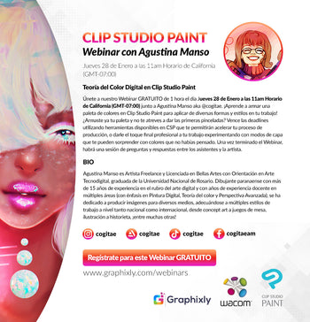 Webinar en español - Teoría del Color Digital en Clip Studio Paint con Agustina Manso