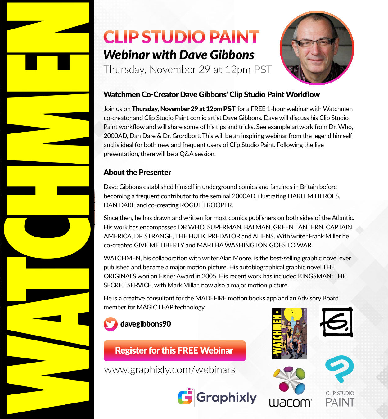 Dave Gibbons Webinar Watchmen Clip Studio Paint