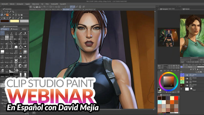 Grabación de Webinar en español - Creando Fan Art o Personajes Originales para Comisiones en CSP con David Mejía