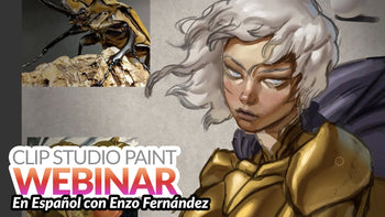 Grabación de Webinar en español - Color y renderizado en Clip Studio Paint con Enzo Fernández