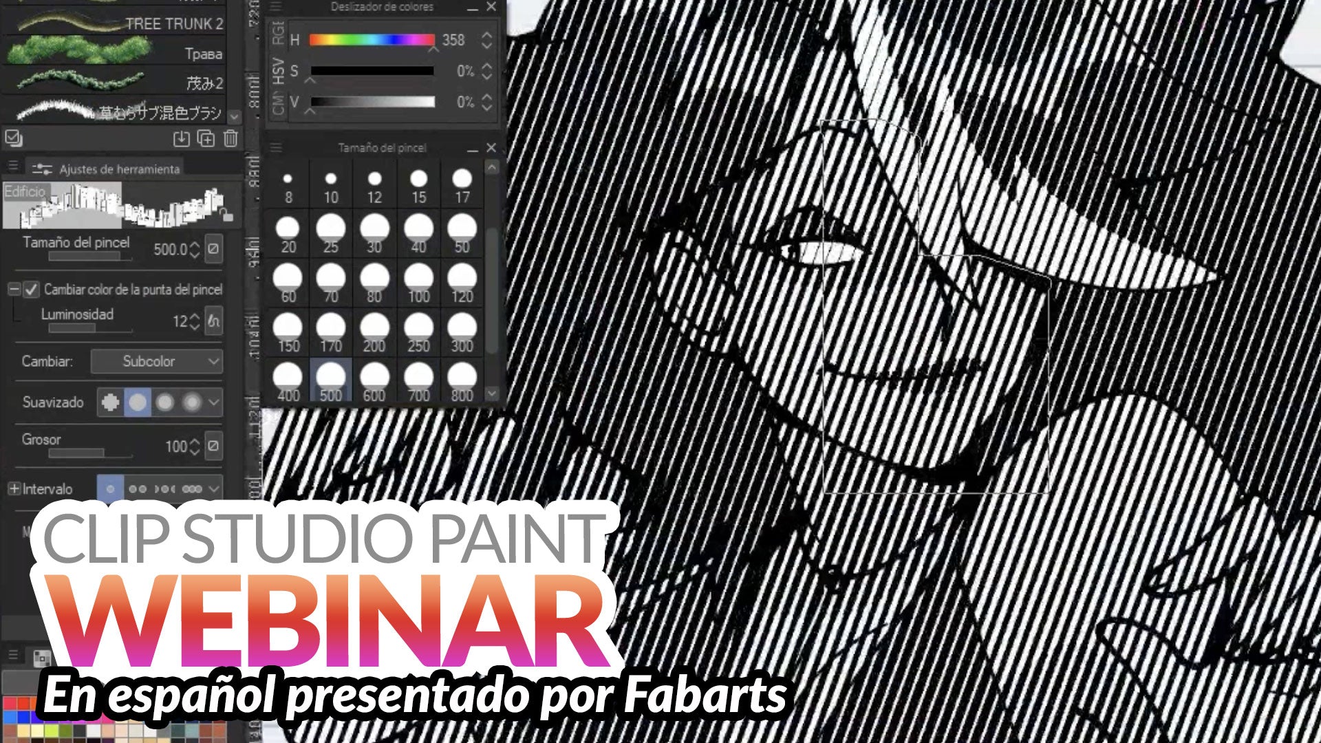 Grabación de Webinar en español - Creando Webtoons en Clip Studio Paint con Fabarts