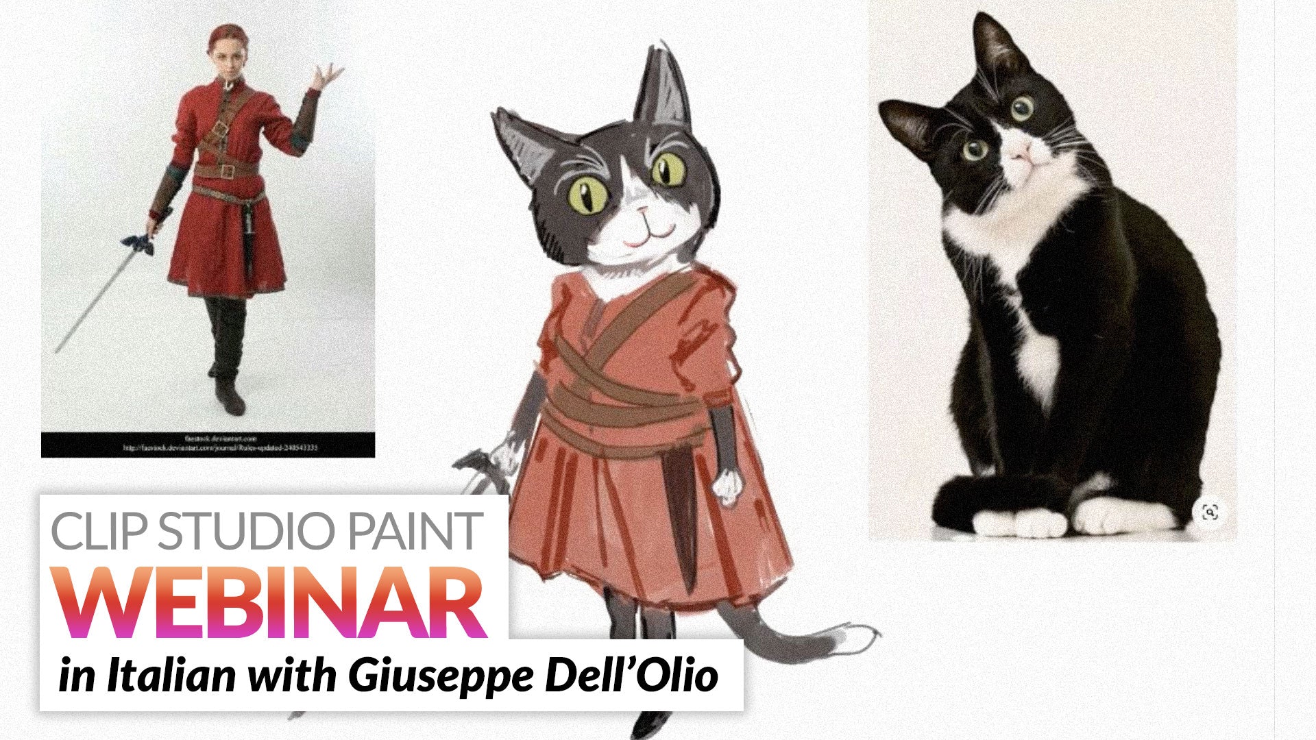 Registrazione Webinar - Creazione del design del personaggio in Clip Studio Paint con Giuseppe Dell’Olio