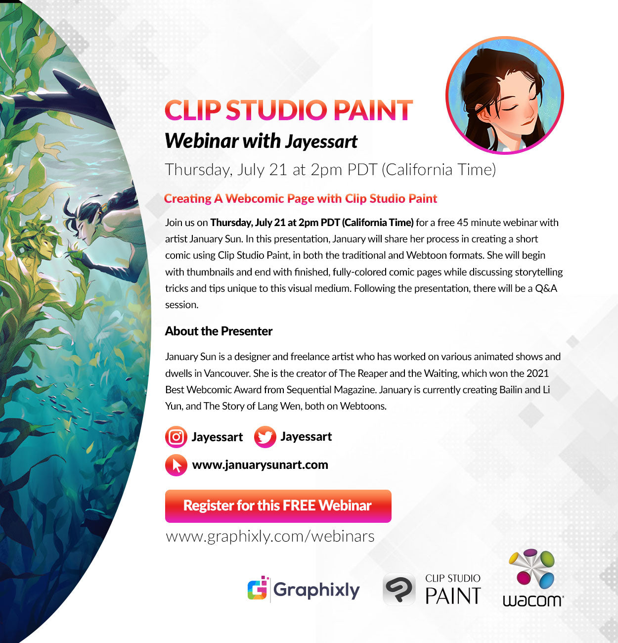 Webinar – Creating A Webcomic Page with Clip Studio Paint with Jayessart