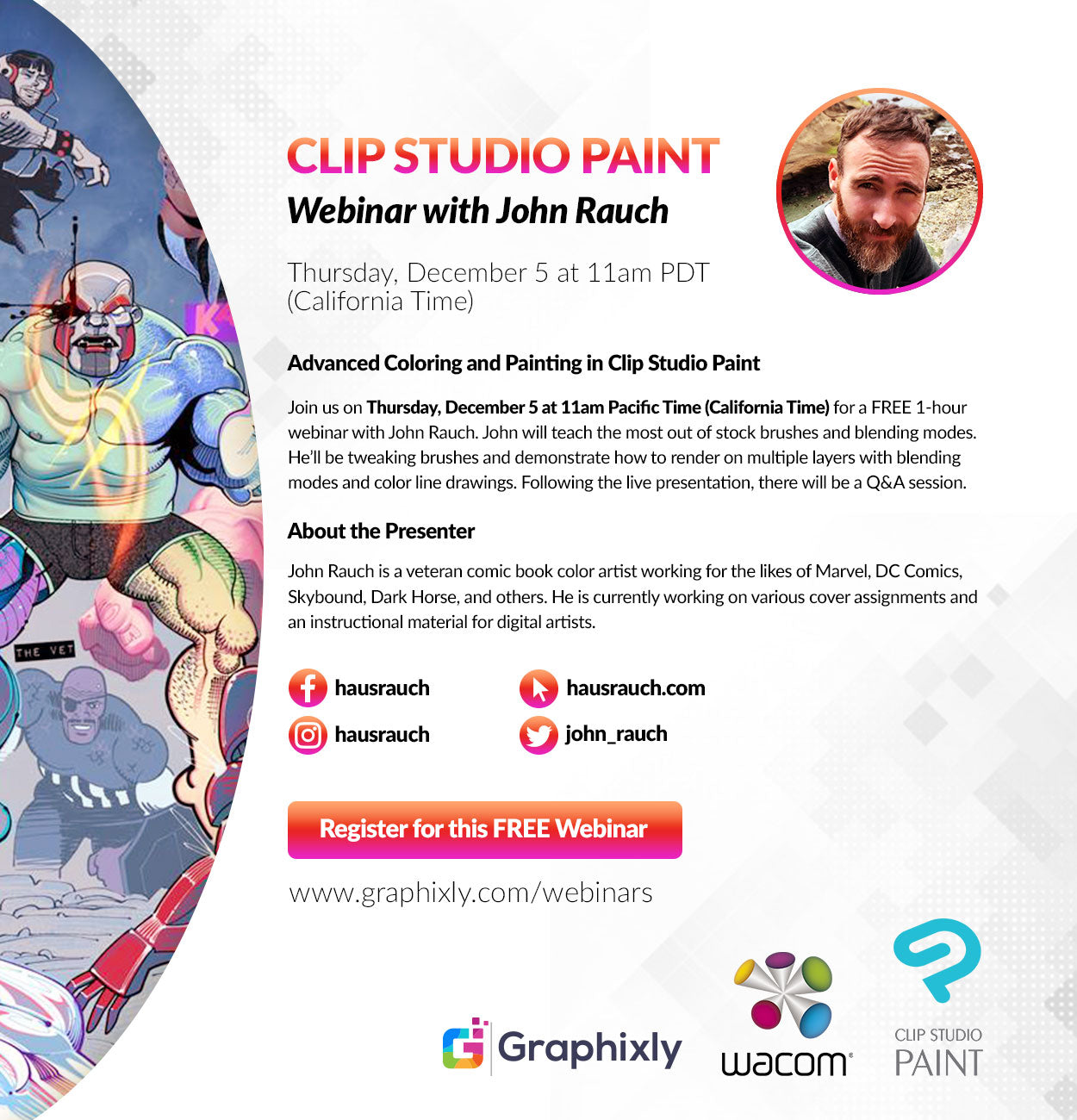 Webinar - Advanced Coloring and Painting in Clip Studio Paint