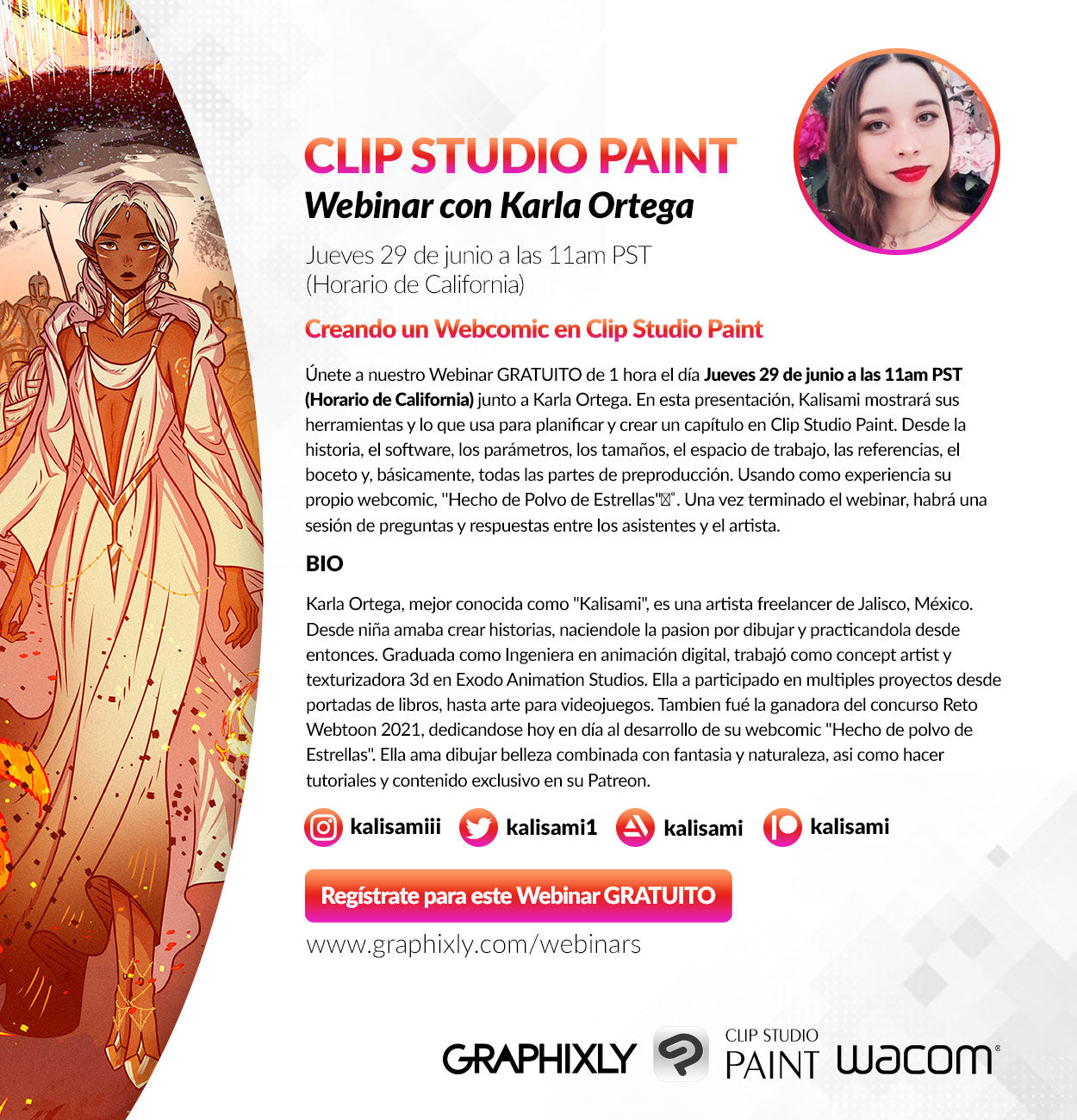 Webinar en español - Creando un Webcomic en Clip Studio Paint con Karla Ortega