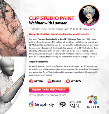 Webinar - Using 3D Models in Clip Studio Paint for your Character with Laovaan
