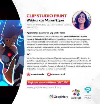 Webinar en español - Aprendiendo a animar en Clip Studio Paint con Manuel López