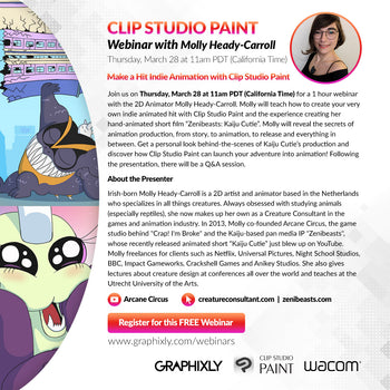 WEBINAR – Make a Hit Indie Animation in Clip Studio Paint with Molly Heady-Carroll