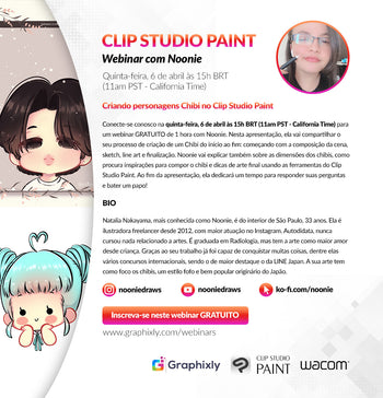 Webinar (Portuguese) - Criando personagens Chibi no Clip Studio Paint com Noonie