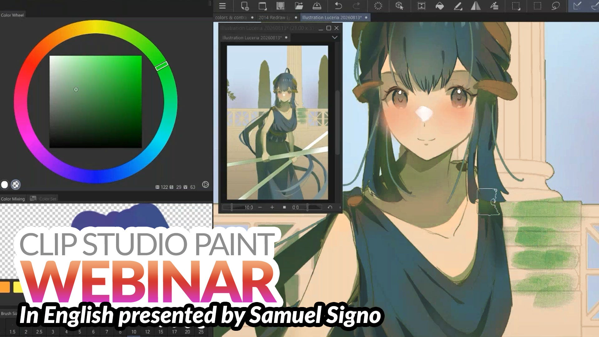 WEBINAR RECORDING – Coloring tips and tricks in Clip Studio Paint with Samuel Cigno