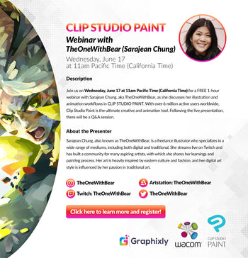 Webinar - Clip Studio Paint Learning Webinar for AWN.com with Sarajean Chung