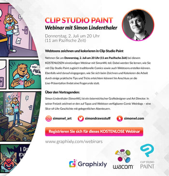 Webinar (Deutsch) - Webtoons zeichnen und kolorieren in Clip Studio Paint