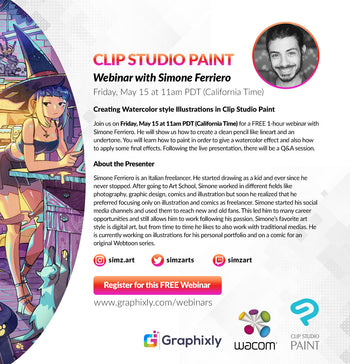 Webinar - “Creating Watercolor style Illustrations in Clip Studio Paint” with Simone Ferriero