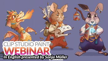 WEBINAR RECORDING – Character design for board games in Clip Studio Paint with Sonja Müller