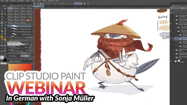 Webinar Recording (Deutsch) - „Character Design für Brett und Kartenspiele in Clip Studio Paint“ mit Sonja Müller