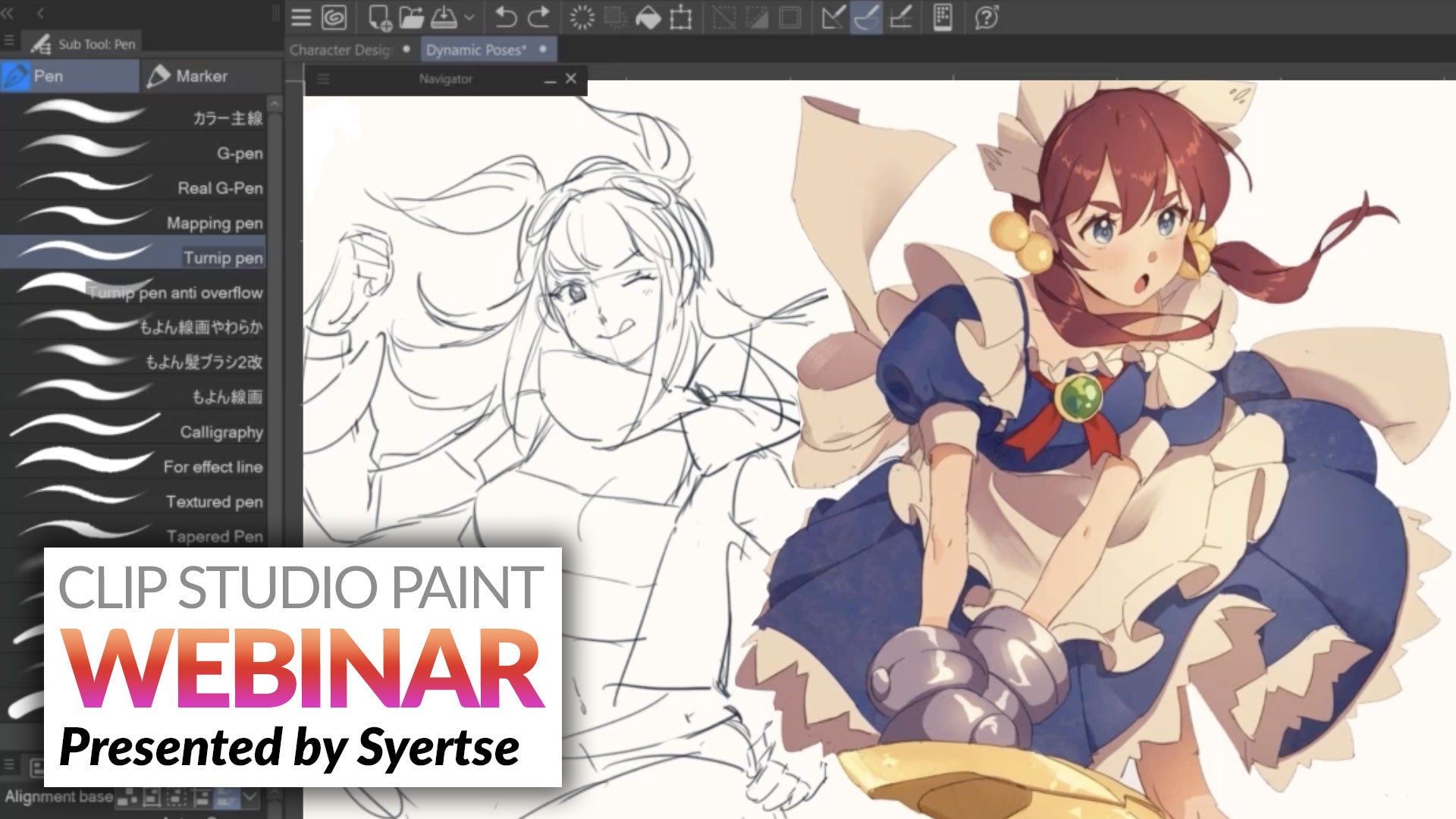 WEBINAR RECORDING - Character design and dynamic poses in Clip Studio Paint with Syertse