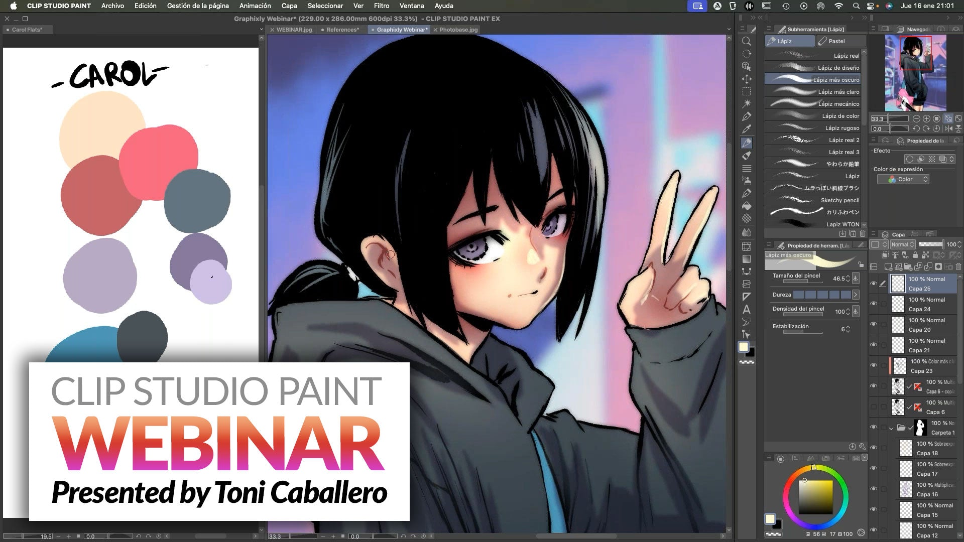 WEBINAR RECORDING – Creating Manga Characters in Clip Studio Paint presented by Toni Caballero