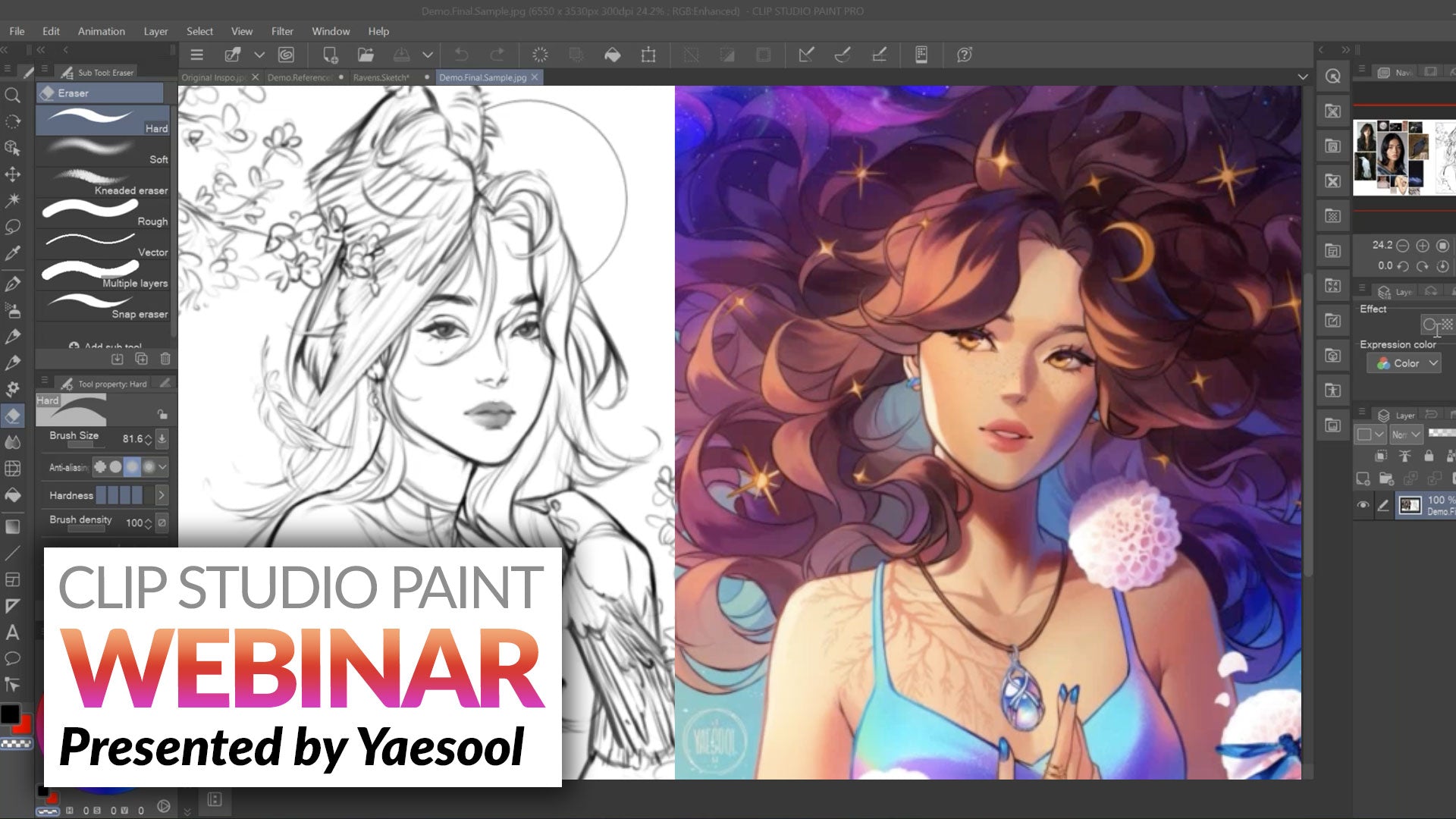 WEBINAR RECORDING - Making appealing portrait design in Clip Studio Paint with Yaesool