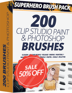 Superhero Brush Pack For CLIP STUDIO PAINT & PHOTOSHOP - Graphixly