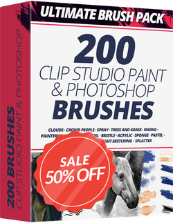Ultimate Brush Pack For CLIP STUDIO PAINT & PHOTOSHOP - Graphixly